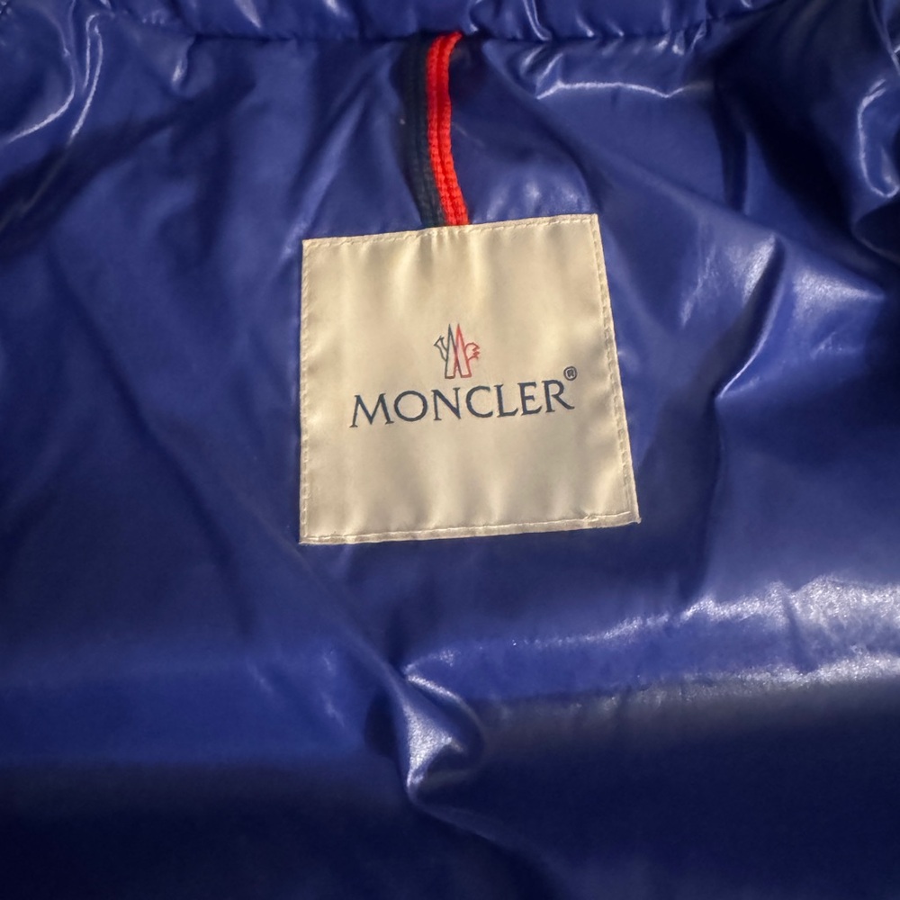 Moncler Kids Shiny Royal Blue Puffer